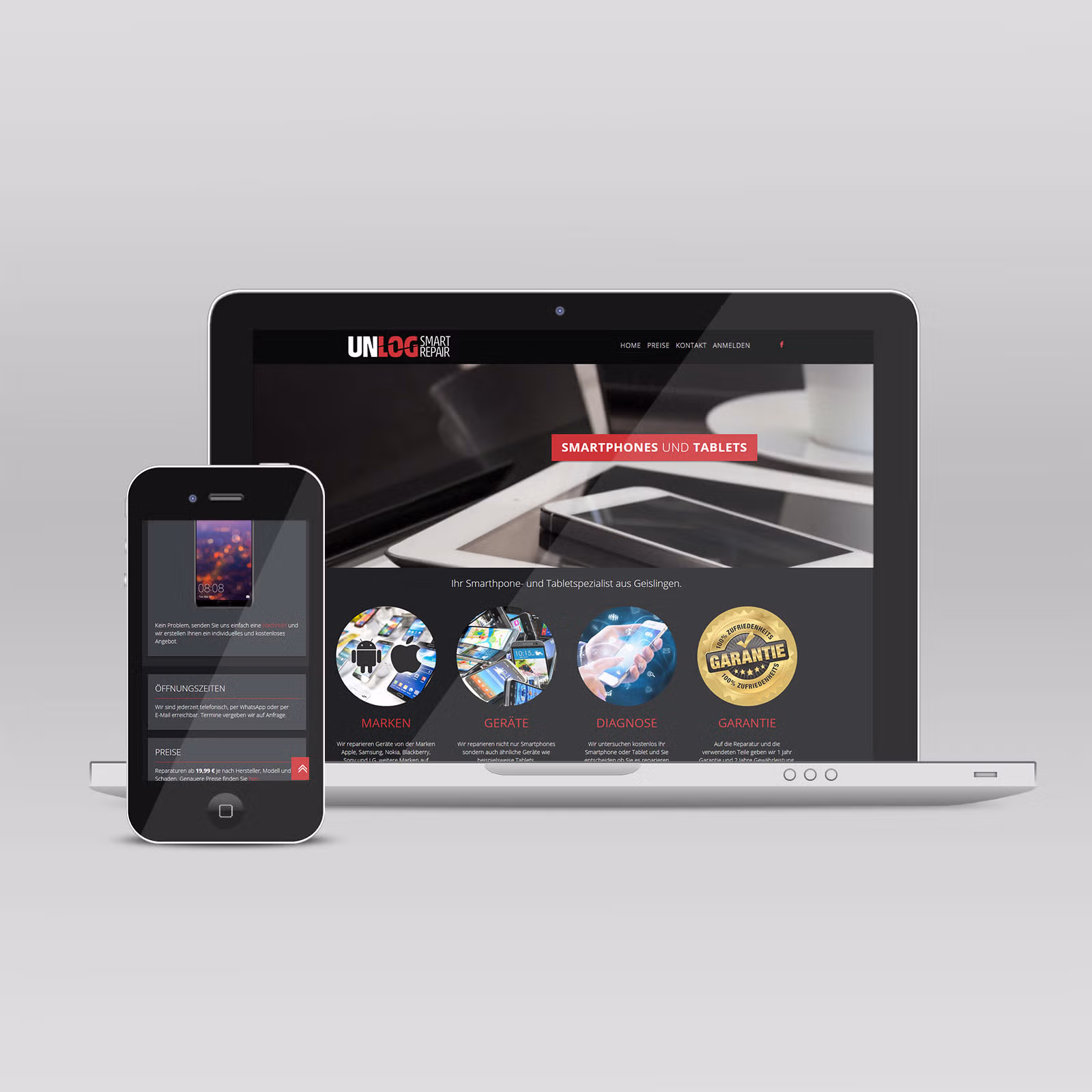 UnLog Webseite