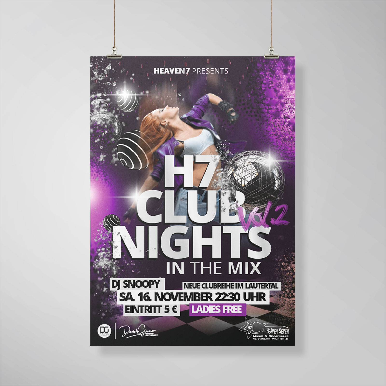 Heaven7 Club Nights Plakate